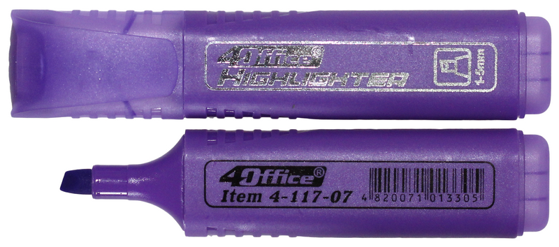 Маркер 4OFFICE текстовий (4-117-07), фіолетовий